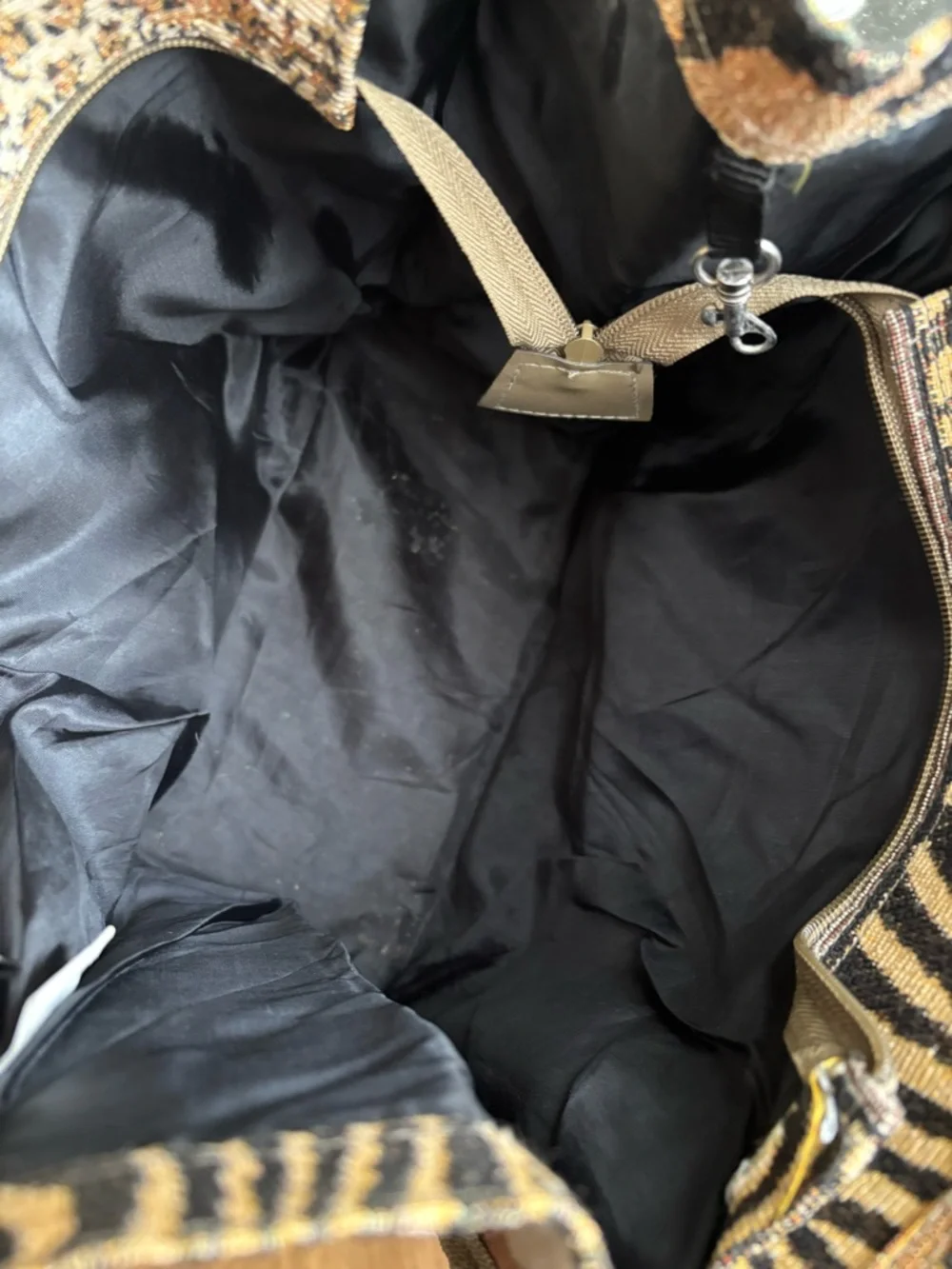 Jade Safari Animal Tote in Tan & Brown - Picture 10 of 11